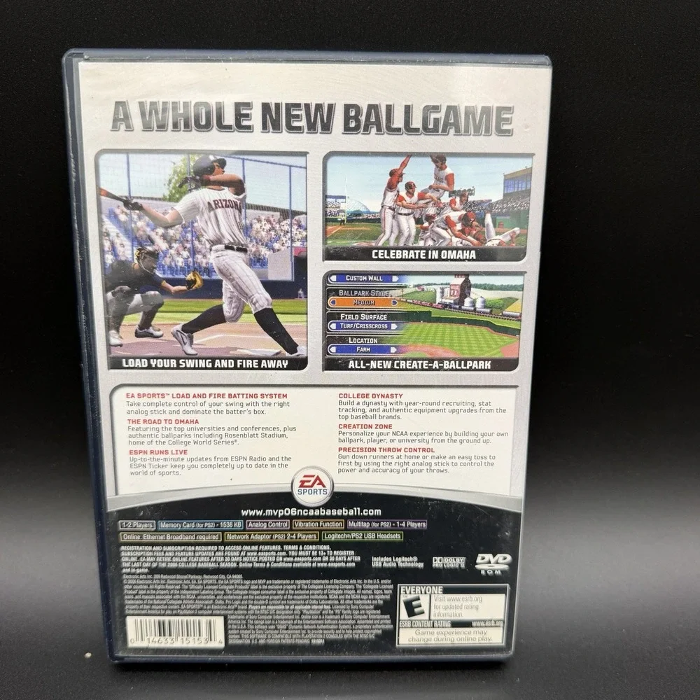MVP NCAA Baseball 06 (PlayStation 2 PS2) CIB COMPLETE Untested
